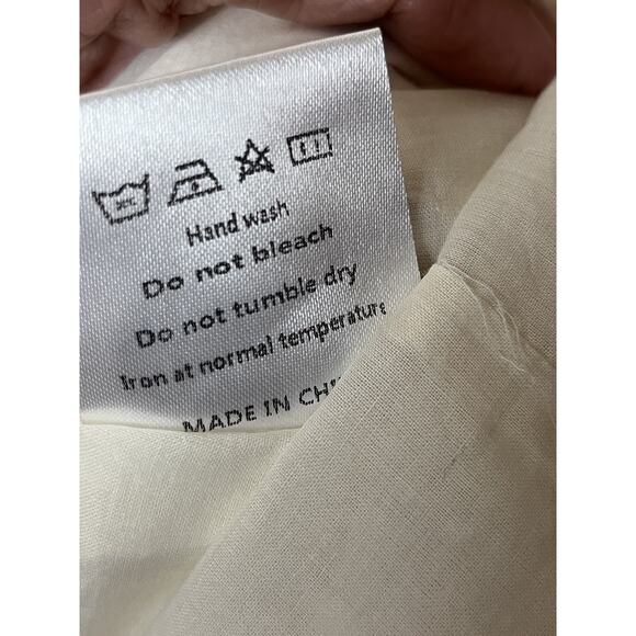 NWT Simple Retro Embroidered Lace Crochet Button Top Women’s Sz Small Ivory - Picture 7 of 7